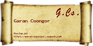 Garan Csongor névjegykártya