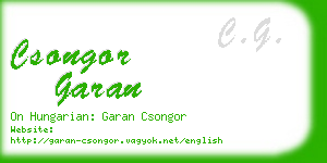 csongor garan business card